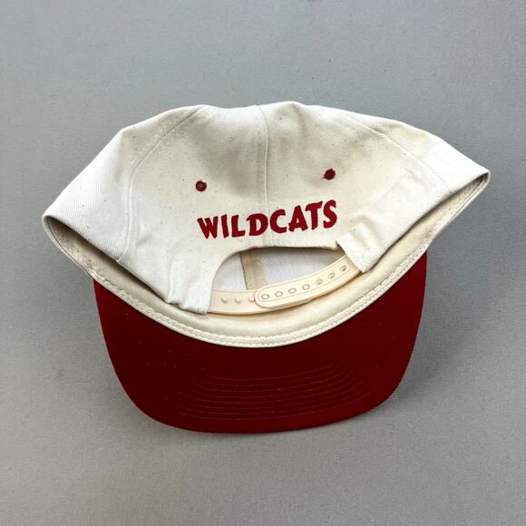 Vintage Butcher Hat Cap Snapback Cream Ferndale Meat Deli Restaurant Wildcats - Picture 4 of 7